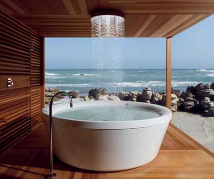 Baignoire design pour salle de bain zen