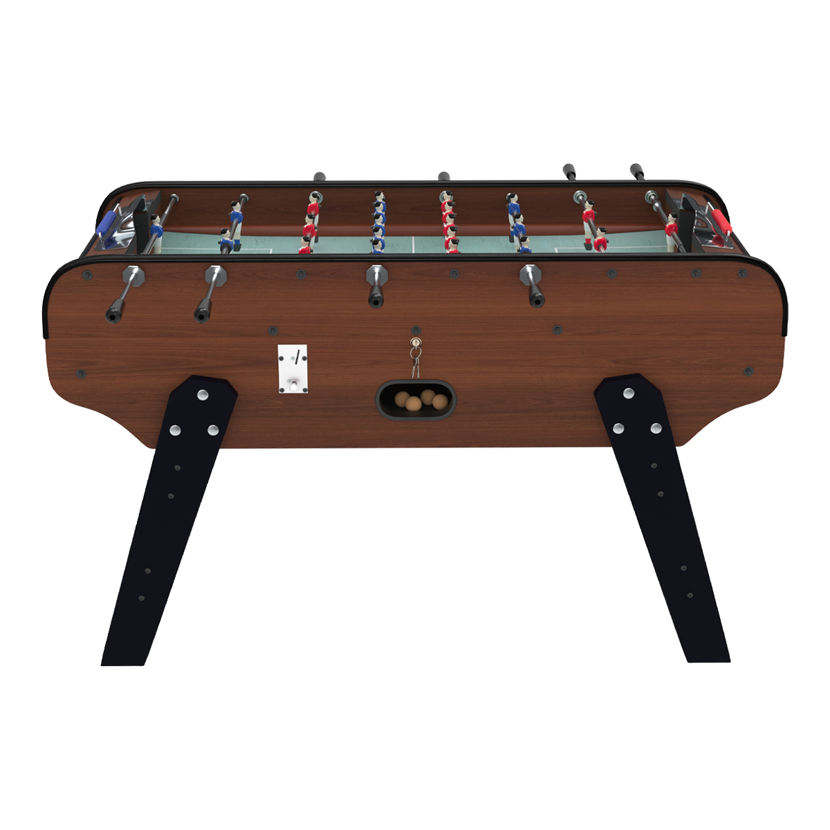 MISTER BABYFOOT Baby foot acajou avec monnayeur - Bistrot - Bois fonc&eacute;