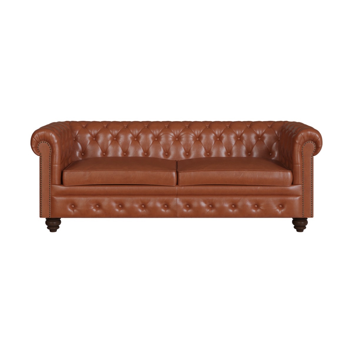 RENDEZ VOUS DECO Canap&eacute; 2 places Chesterfield en cuir