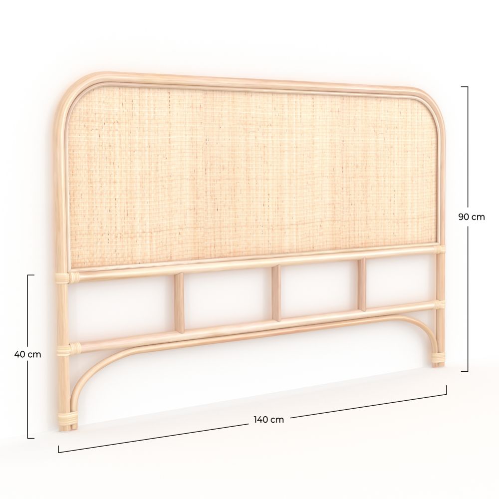 140cm tete lit grace rotin rendez vous deco