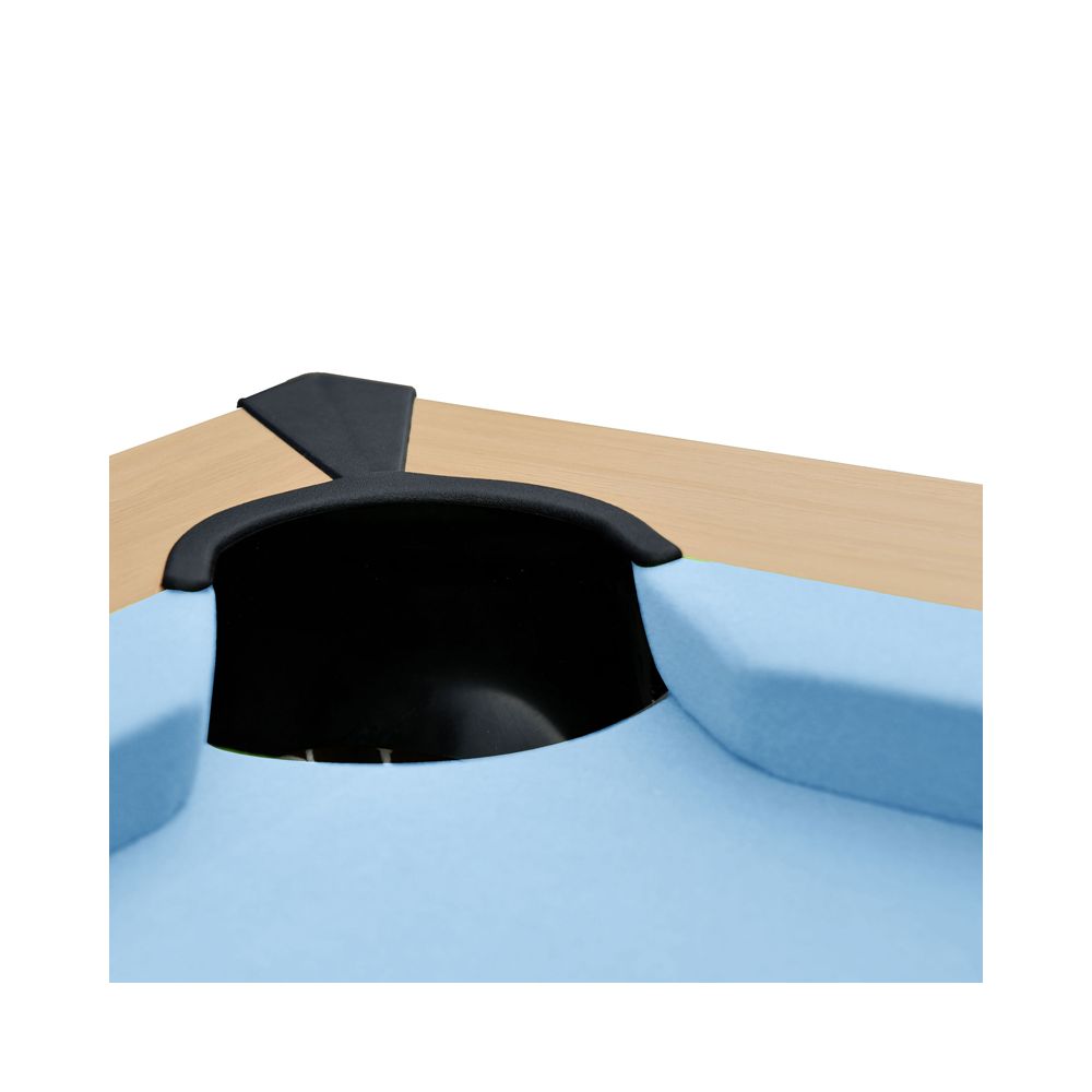 Table de billard convertible noire tapis bleu EDDIE
