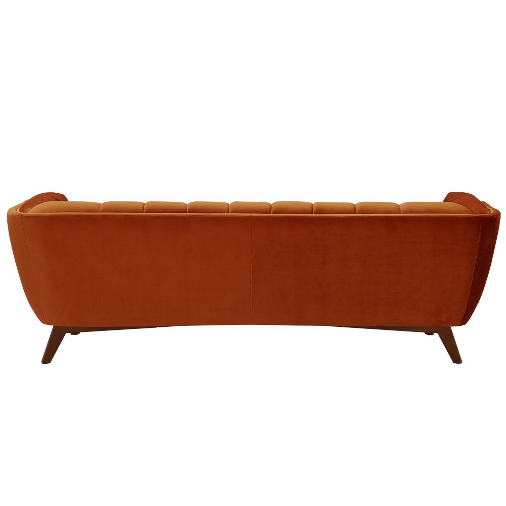 comprar sofa art deco de terciopelo naranja