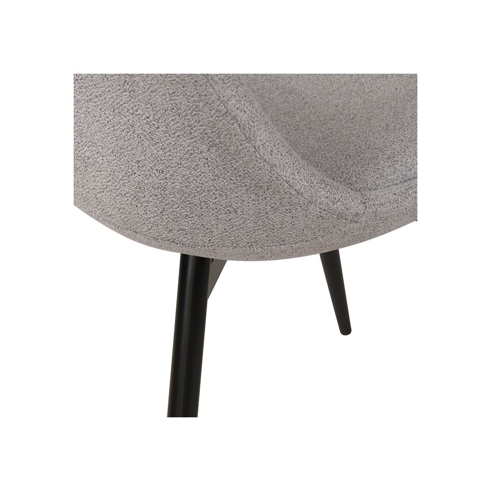 achat chaise confortable en tissu gris clair