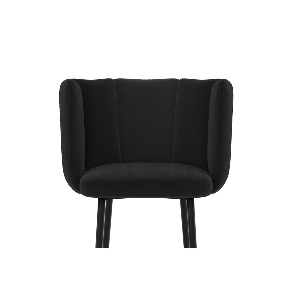 achat chaise de bar confortable en velours noir