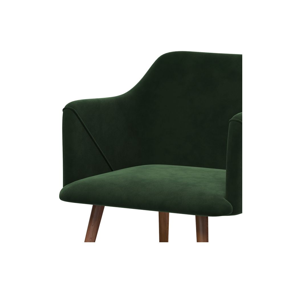 achat chaise en velours vert fonce