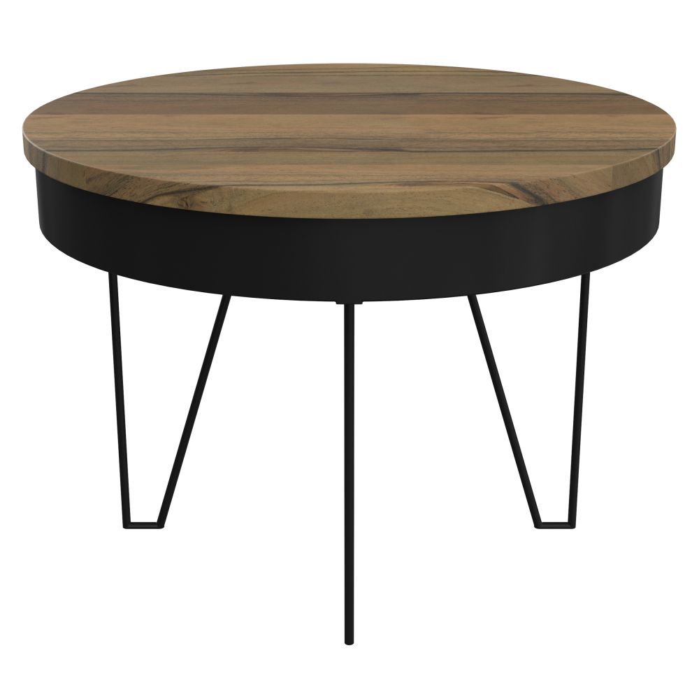 achat table basse ronde plateau bois