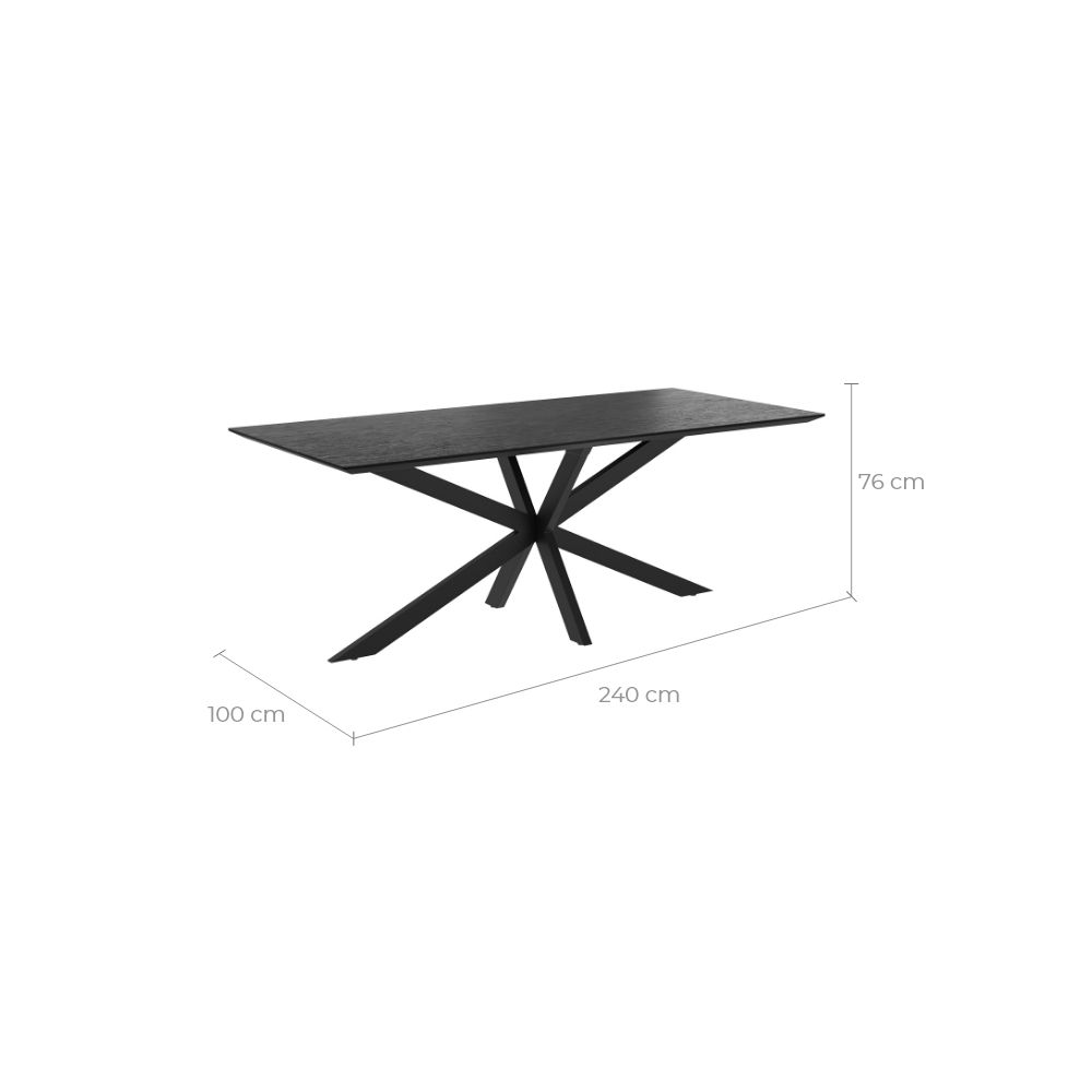 achat table rectangulaire en bois noir teinte marvel
