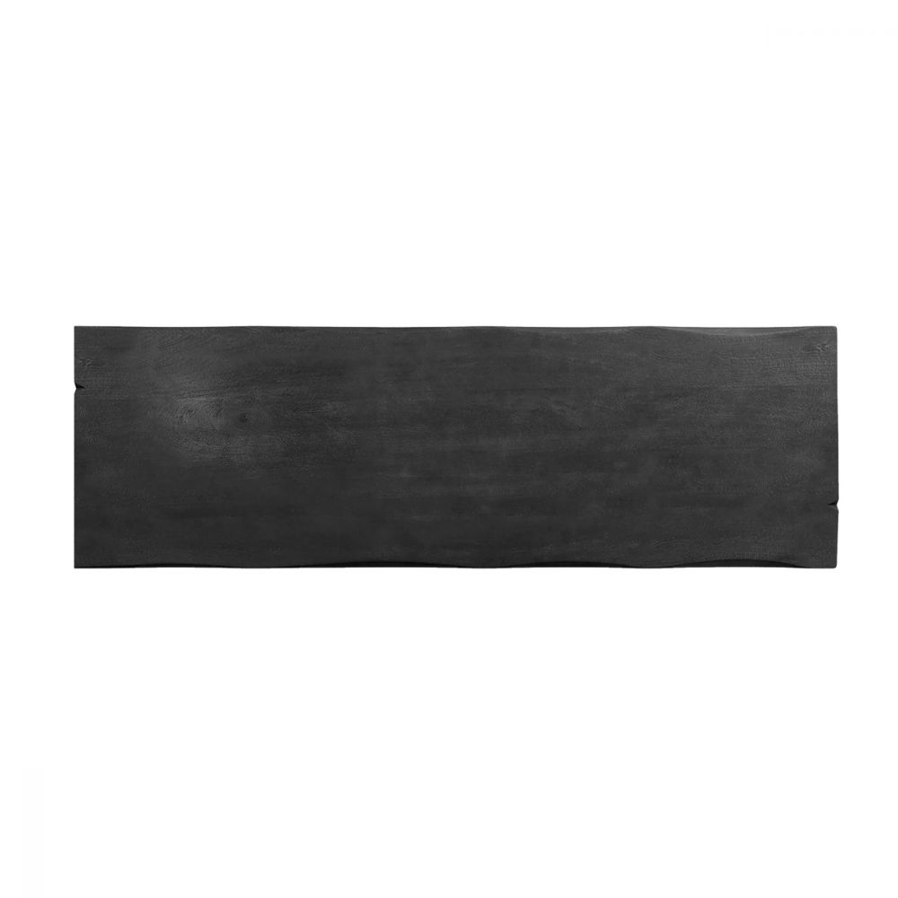 Banc noir en bois de manguier 110 cm Toxis