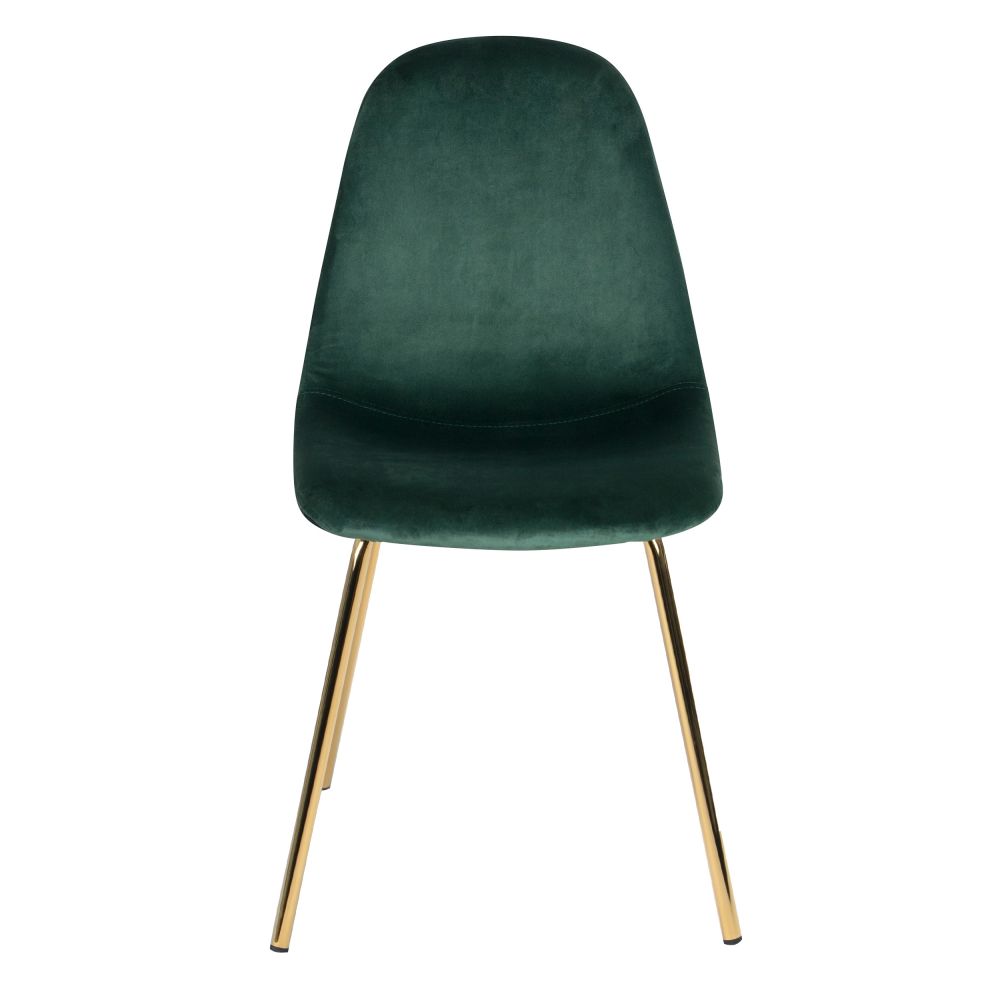 acheter chaise assise velours vert pieds metal