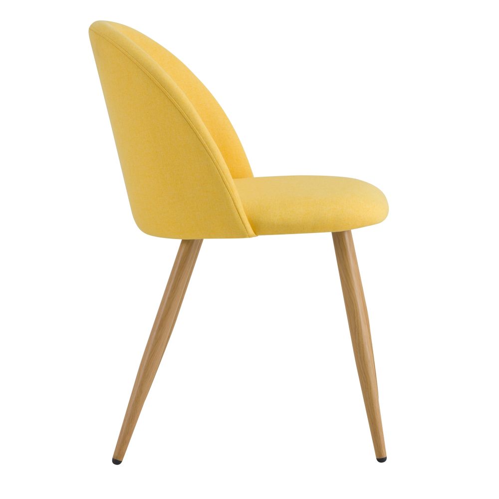 acheter chaise confortable assise tissu jaune