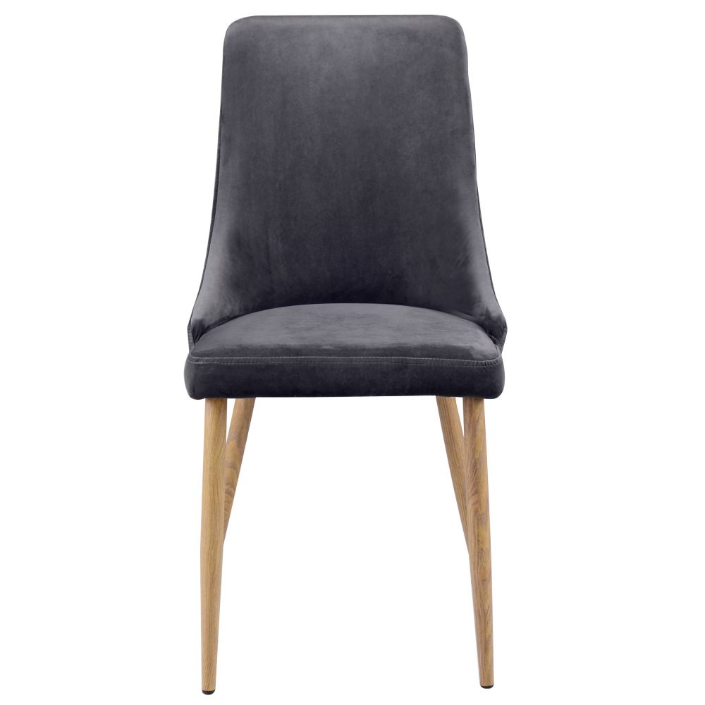 acheter chaise confortable gris velours