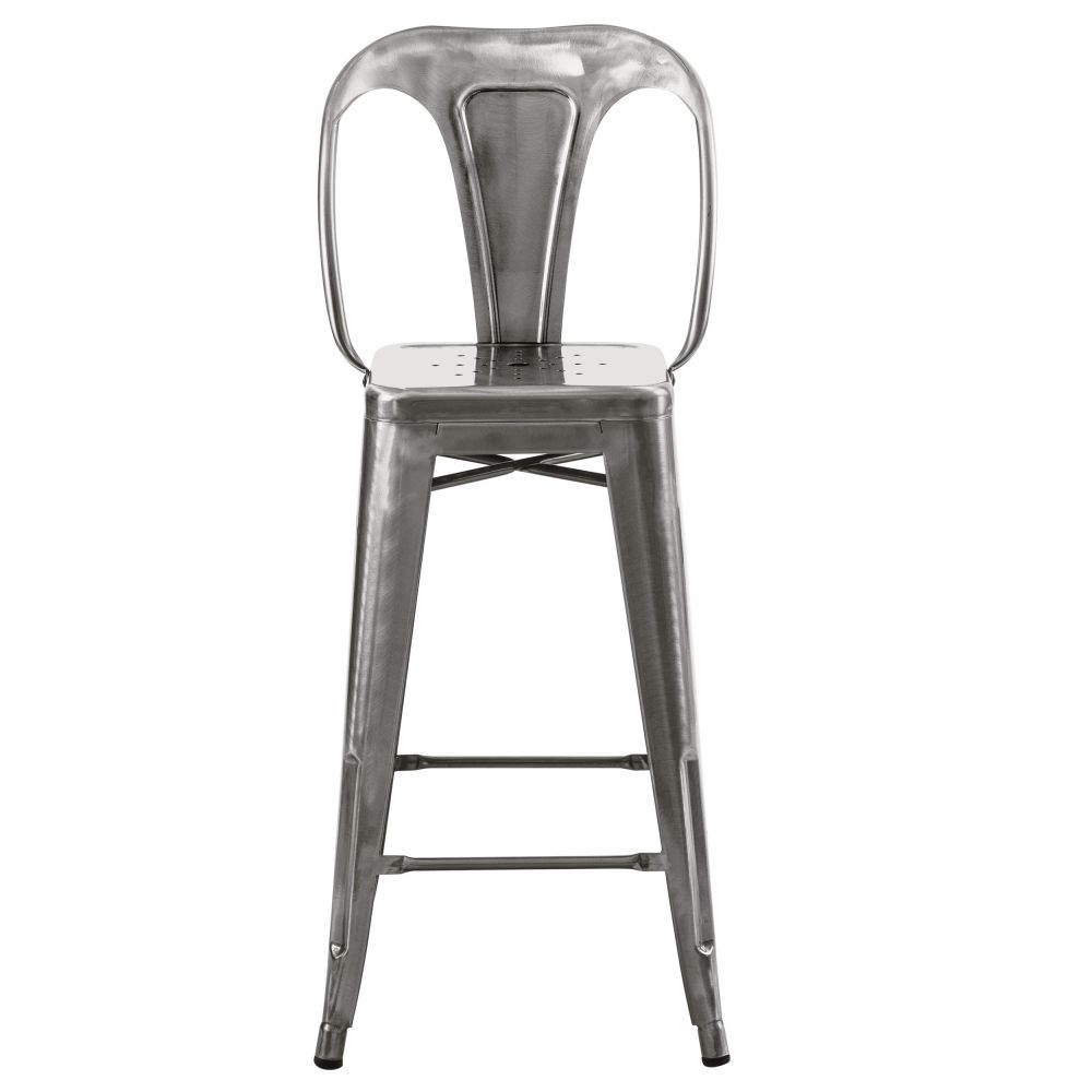 acheter chaise de bar gris metal