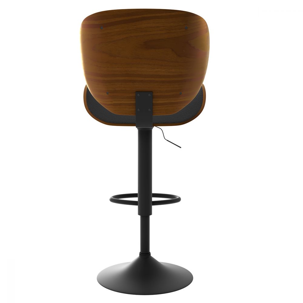 comprar silla de bar giratoria negra pu tapizada altura regulable