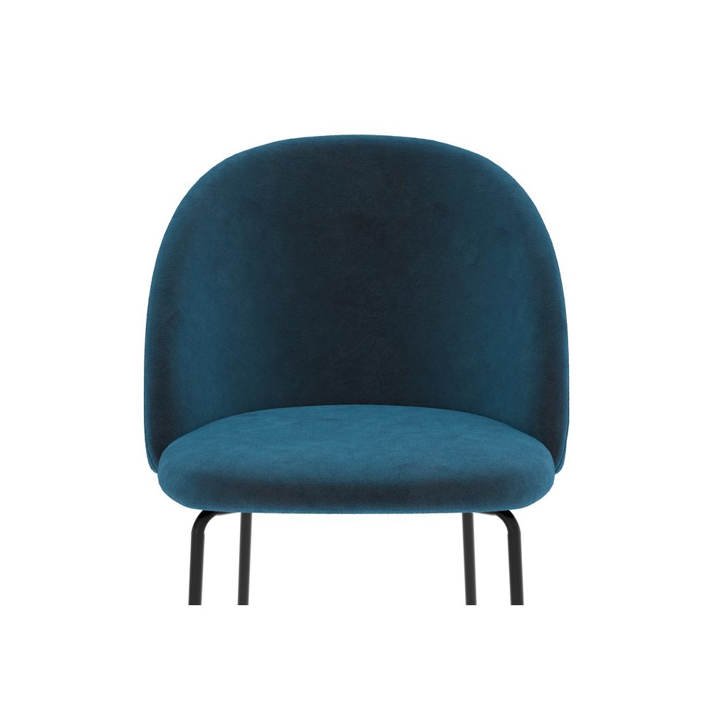 acheter chaise en velours bleu fonce karl lot de 2