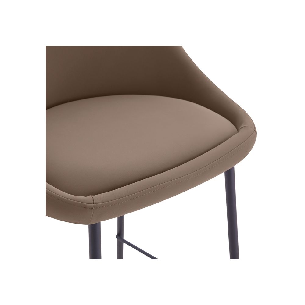 acheter chaise haute design marron synthetique