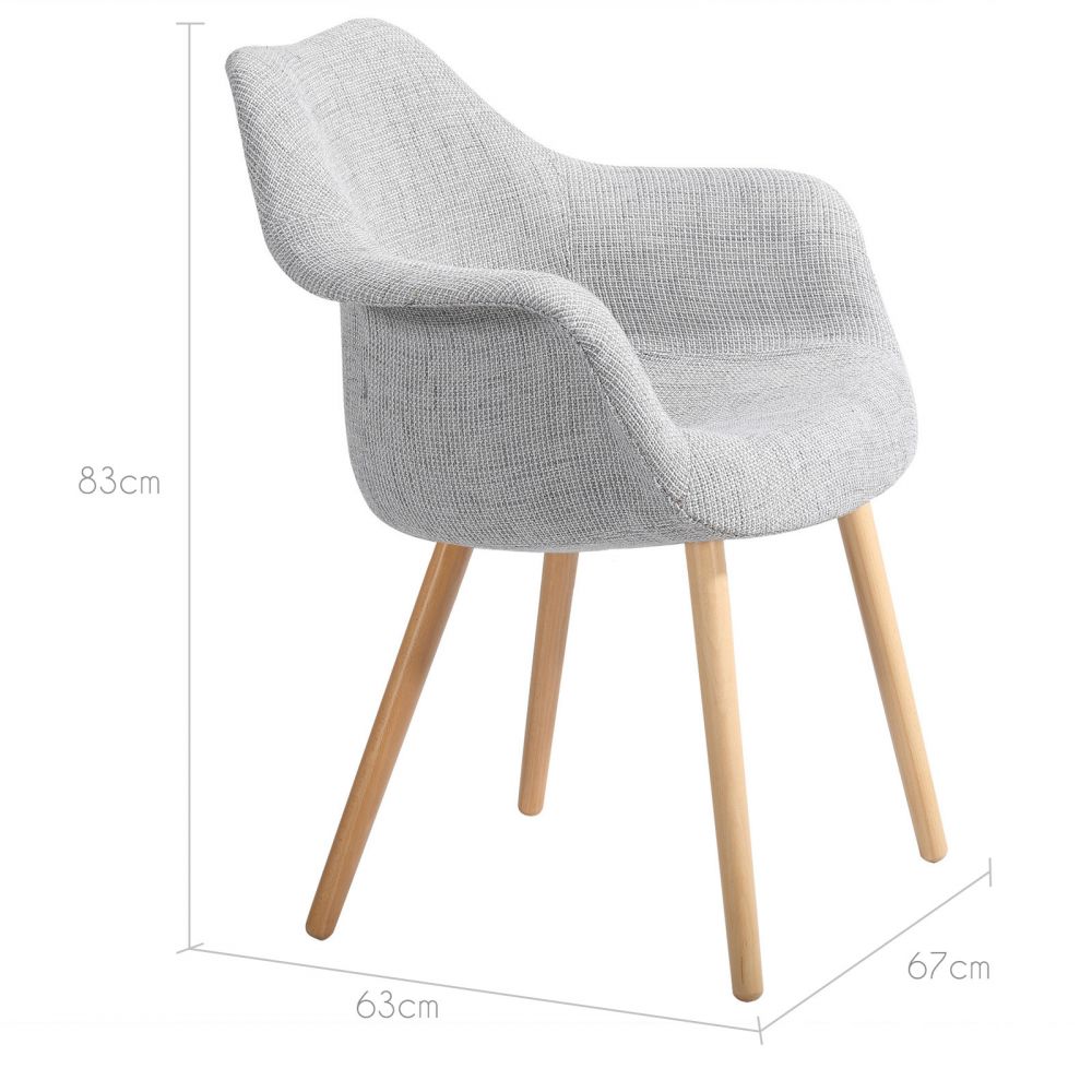 acheter chaise tissus gris