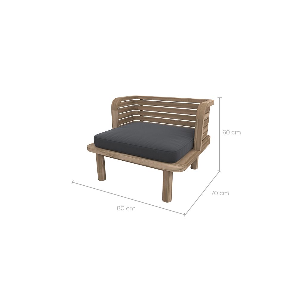acheter fauteuil de jardin en bois de teck