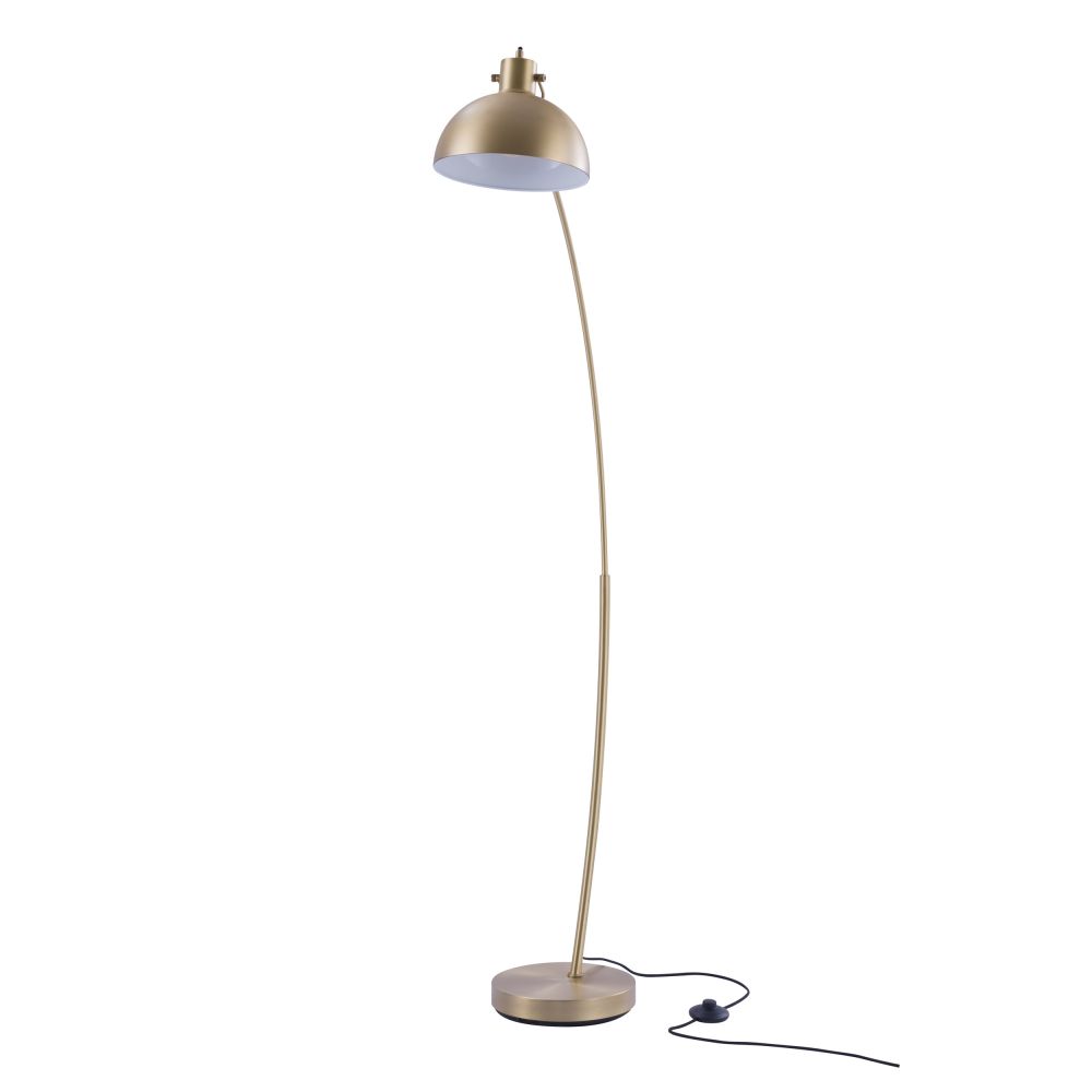 acheter lampadaire design dore en metal