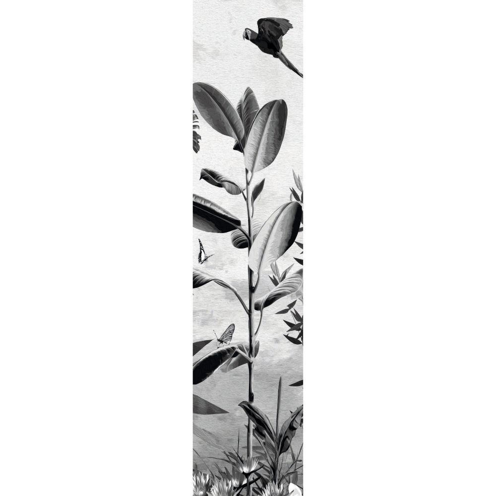 acheter le noir et blanc feuilles 60 x 270 cm