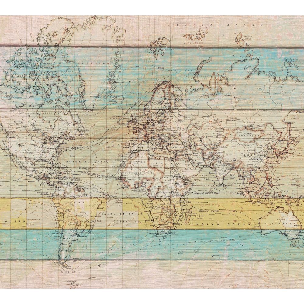 acheter papier peint panoramique carte du monde