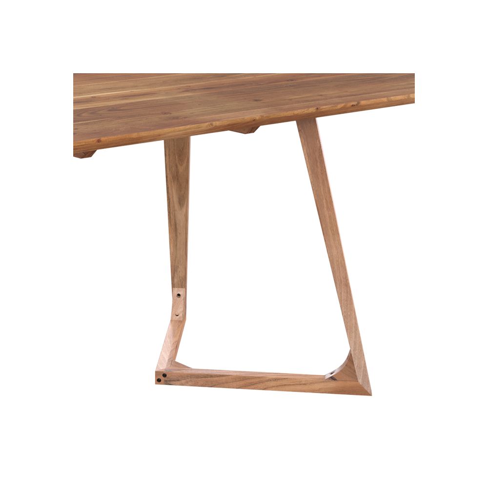 acheter table de rectangulaire six personnes en bois d acacia et metal 175 cm