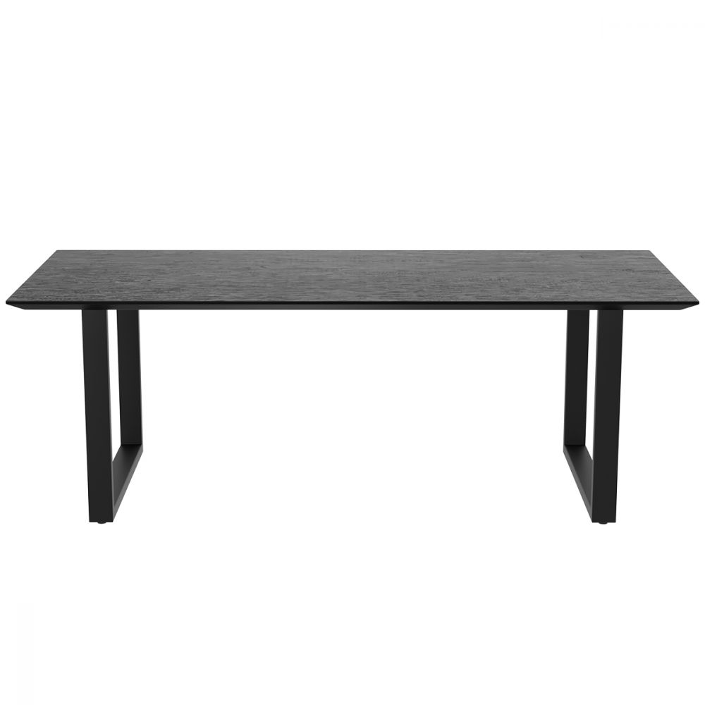 acheter table rectangulaire adok bois noir 220 cm