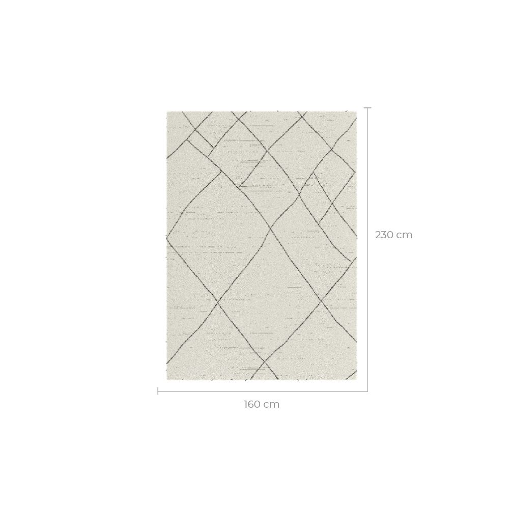 acheter tapis blanc tisse a motifs blanc 160 cm 230 cm square
