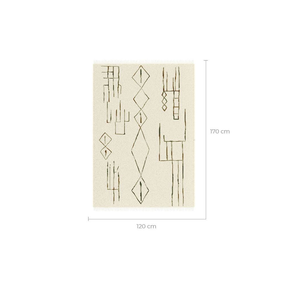 acheter tapis tisse a motifs style berbere 120 cm 170 cm inka