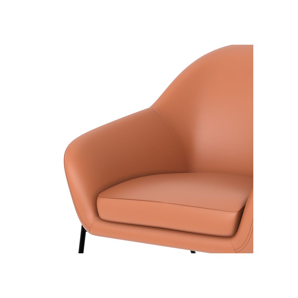 acheter un fauteuil en cuir synthetique terra cota
