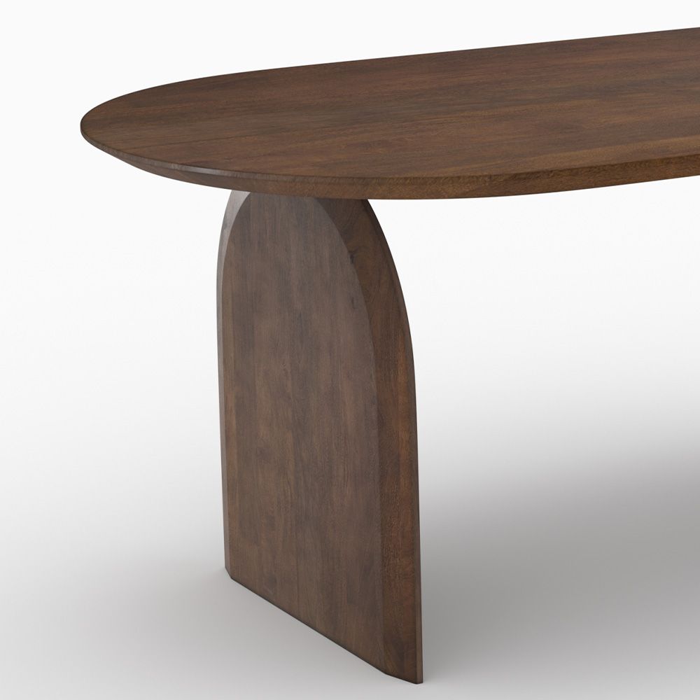 alix table ovale bois de manguier massif 6 places