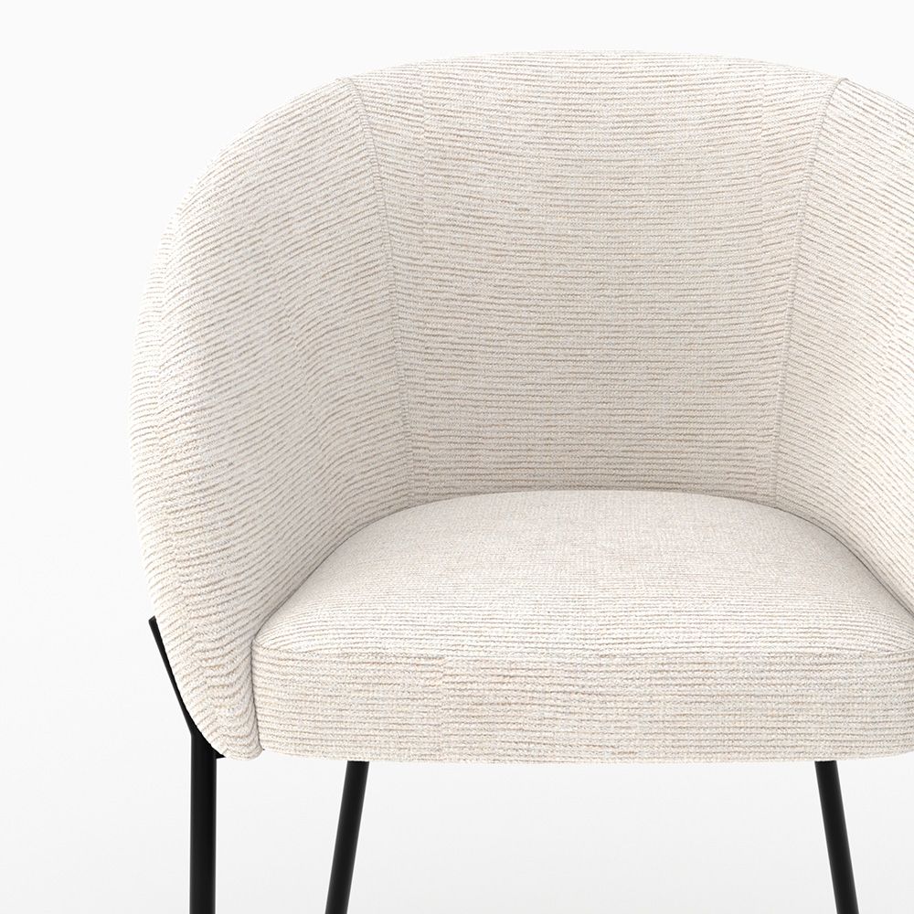 andy chaise en tissu blanc chine texture