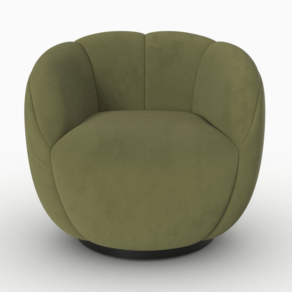 assise pivotante yse fauteuil vert velours