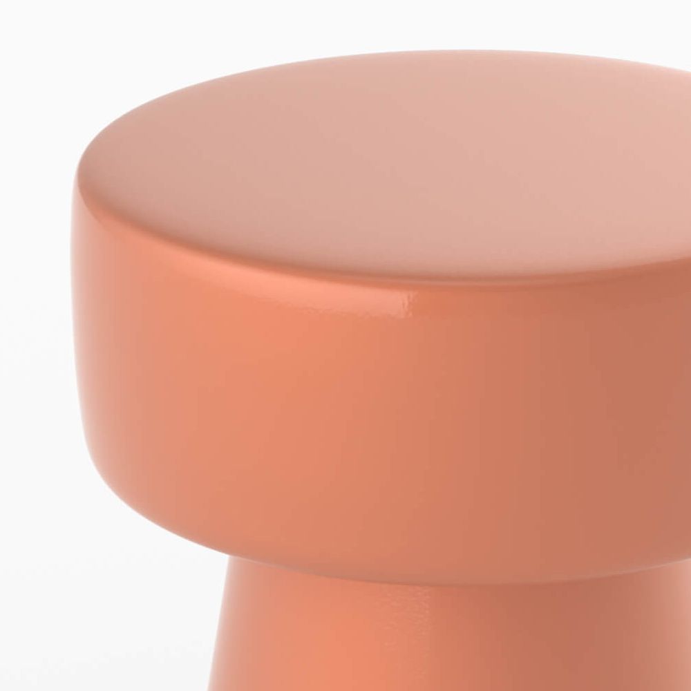 athena table d appoint orange terracotta en metal