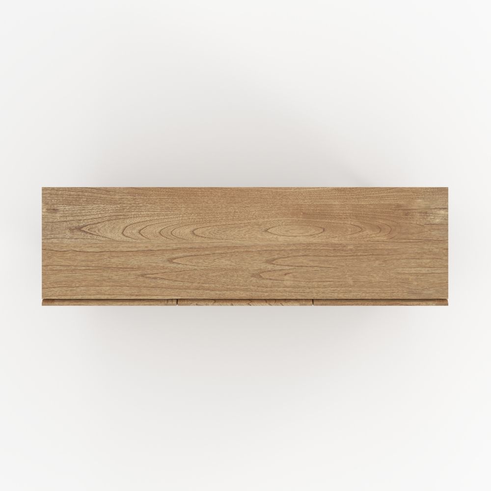 buffet delya en bois de massif mindi et rotin rangement