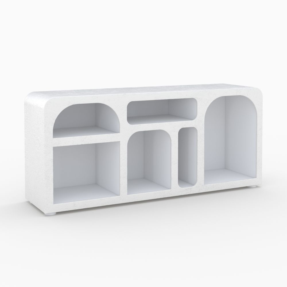 buffet fira en beton blanc casse