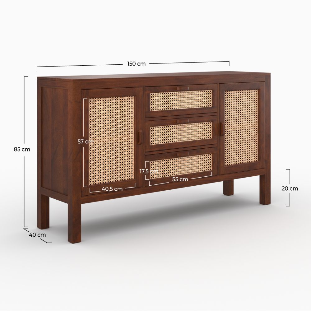 buffet_tiki_vintage_cannage_style_bois_manguier