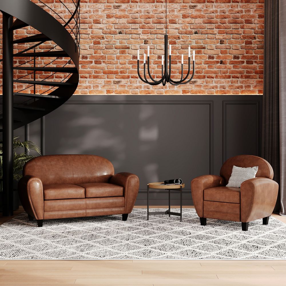 camel canape et fauteuil club
