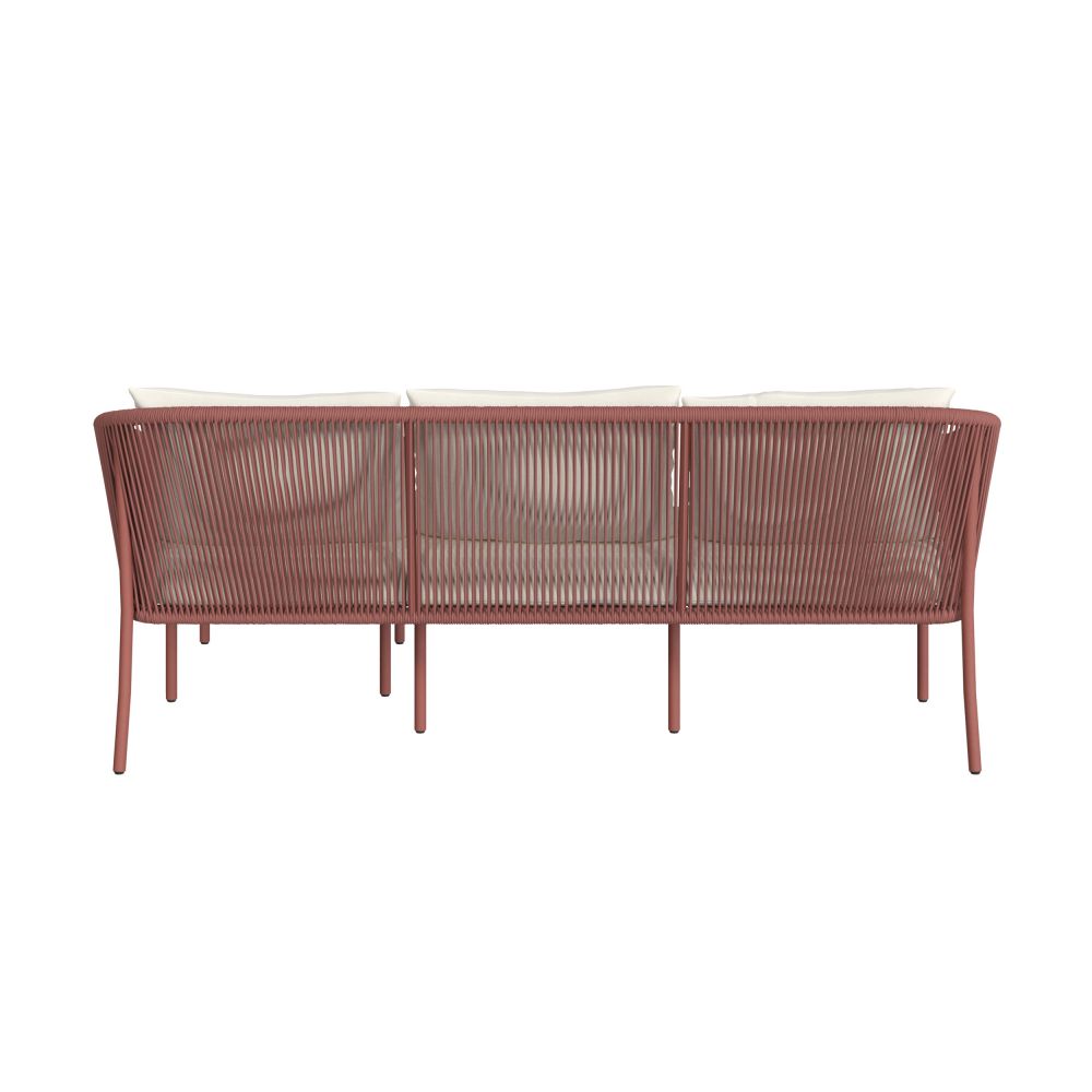 canape de jardin 3 places terracotta blanc casse pia