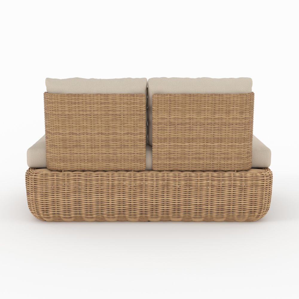 canape de jardin sky en rotin synthetique et tissu beige 2 places rdv deco