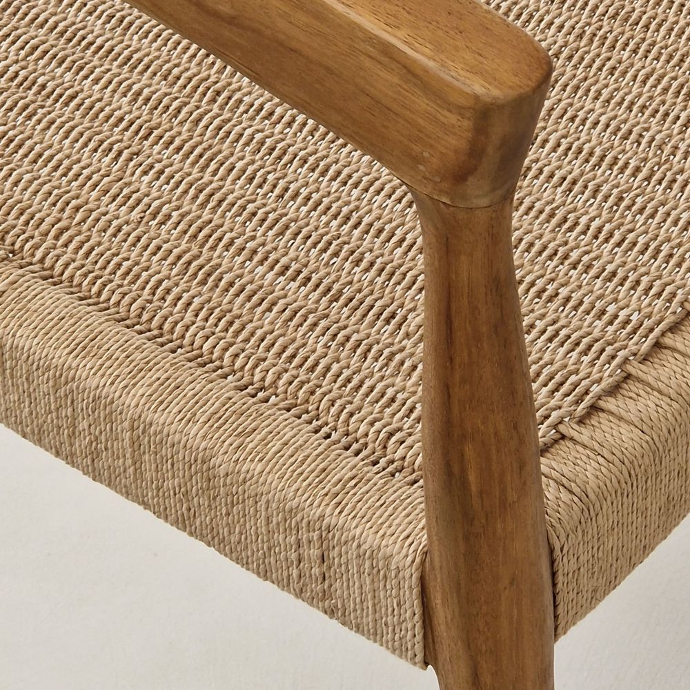 chaise bali bois de teck corde synthetique