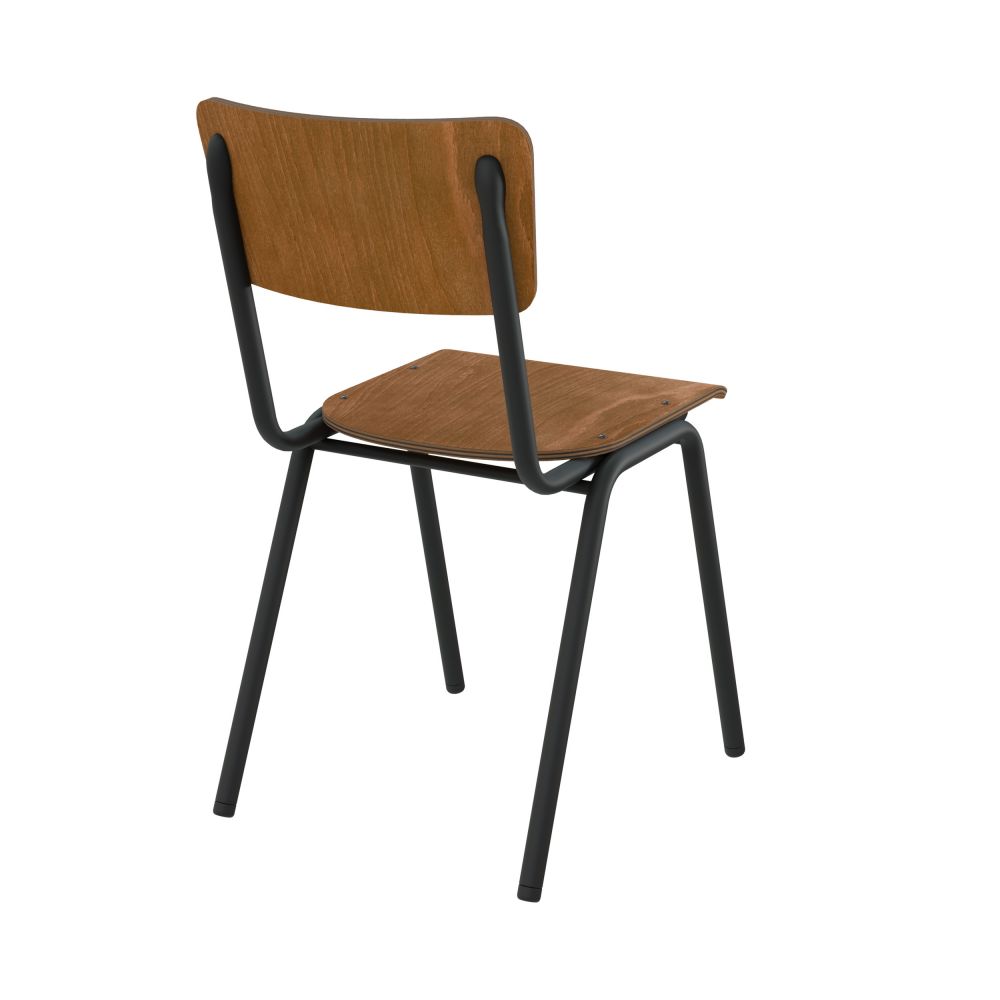 chaise clem ecolier bois fonce pieds metal_1