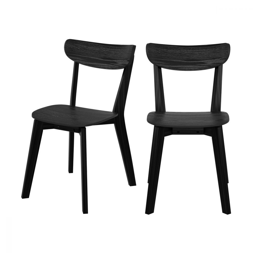 chaise confortable tabata en bois noir tabata