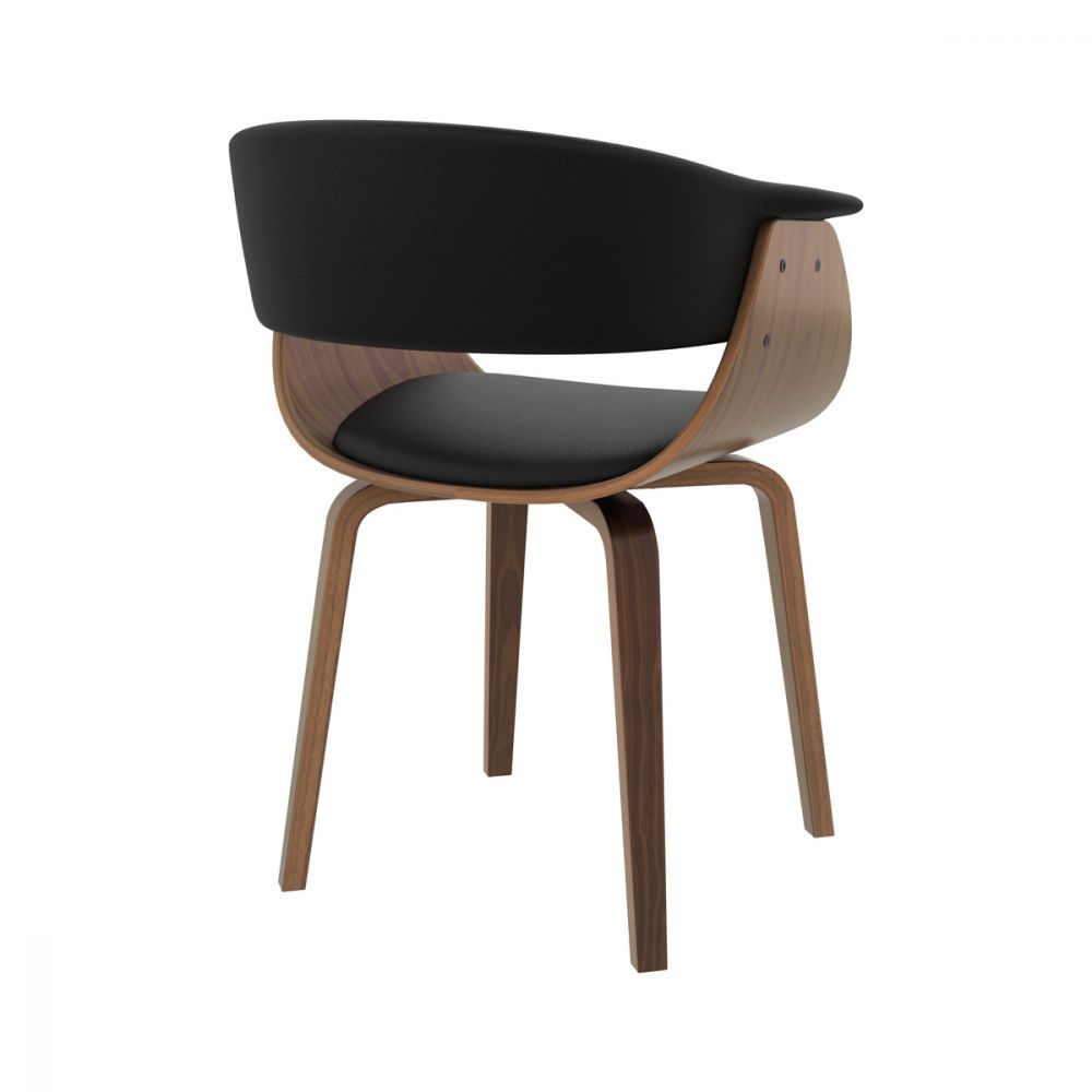 silla negra vintage basile