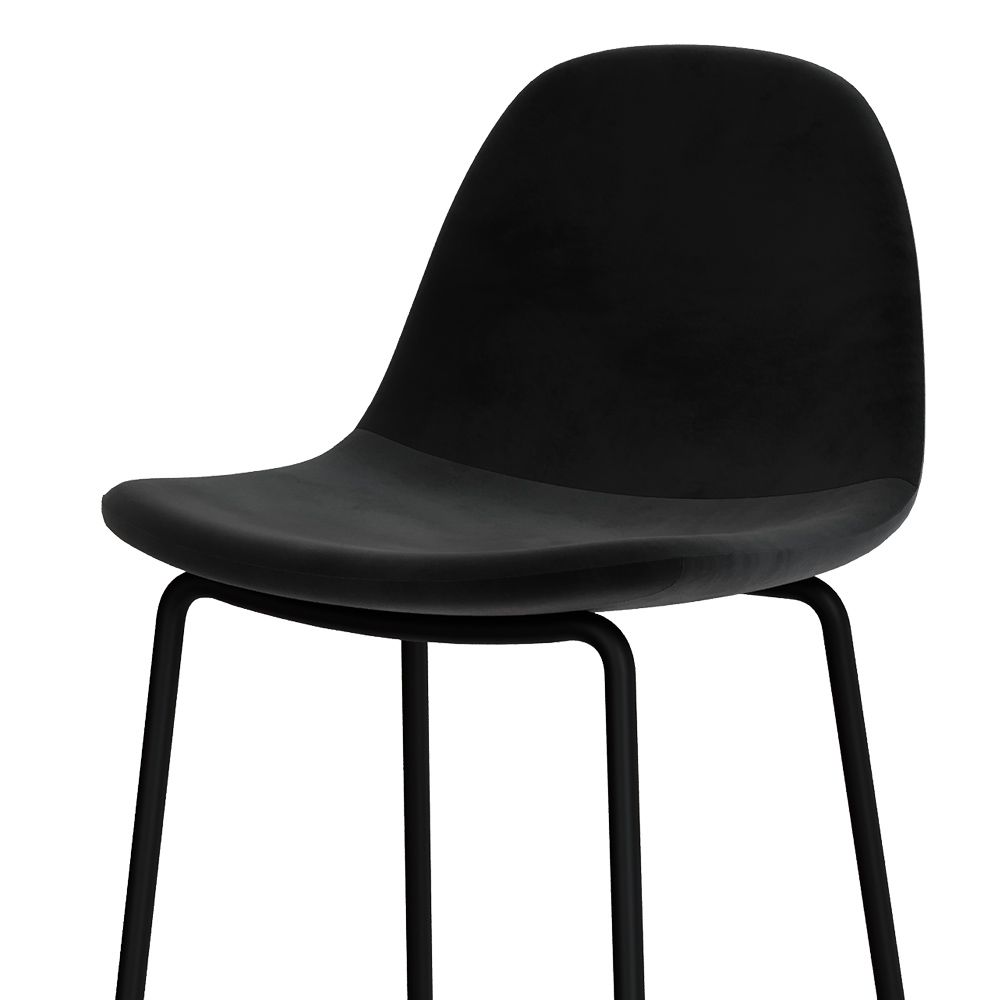 henrik chaise de bar 65cm noire velours
                            