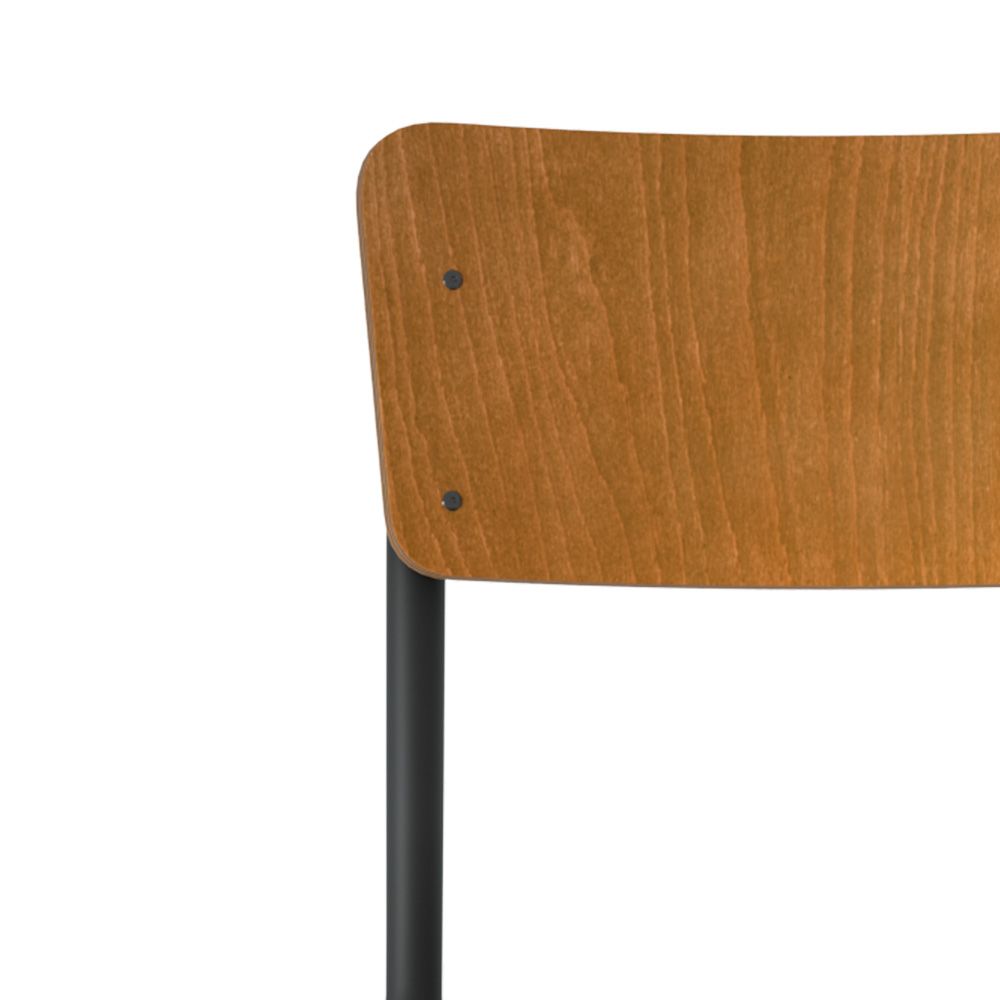 chaise de bar bois fonce clem pivotante reglable en hauteur