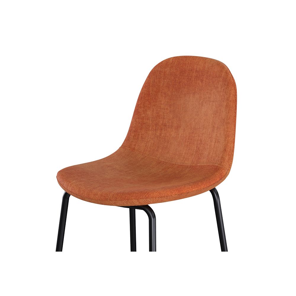 chaise de bar confortable orange rouille tissu henrik
