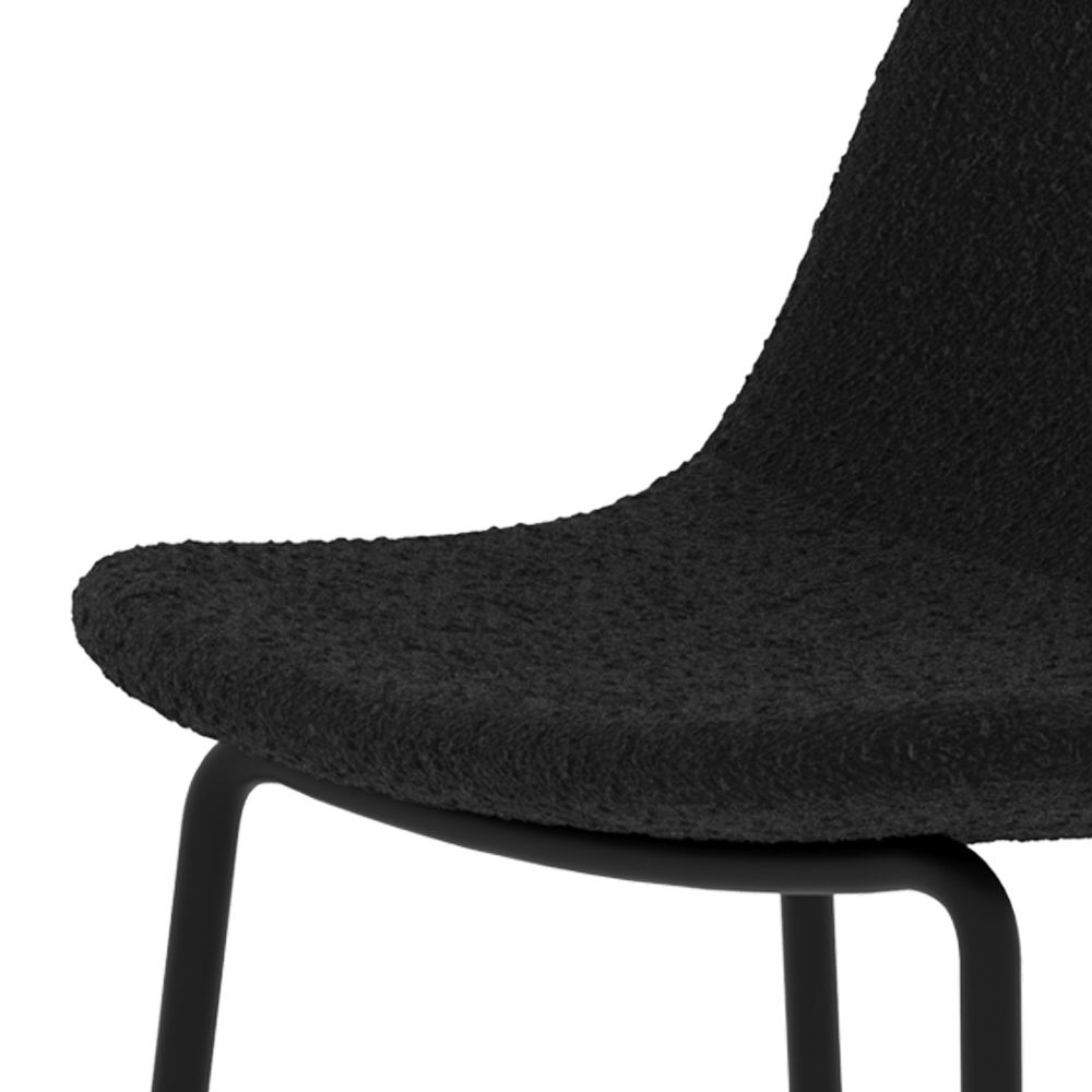 chaise de bar en tissu noir lot de 2 henrik