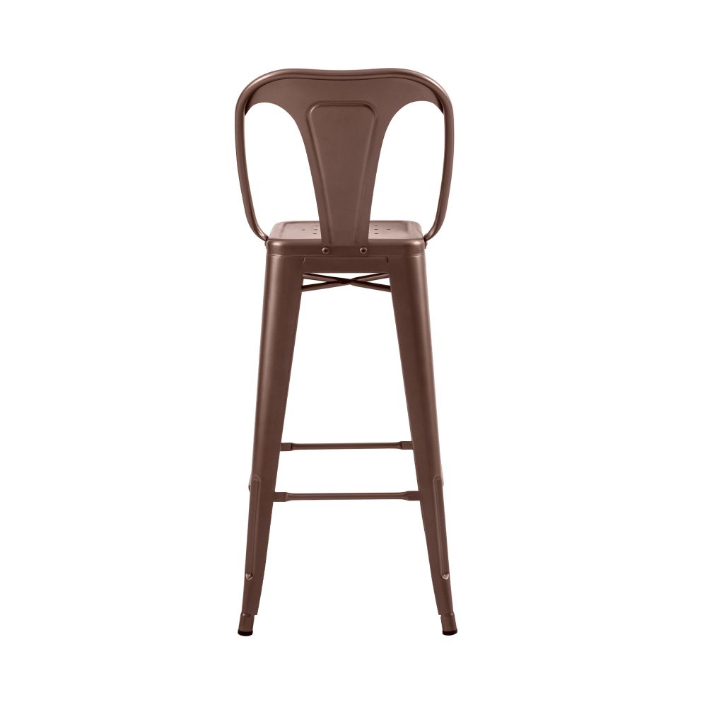 chaise de bar hauteur table de bar 76 cm cuivre indus