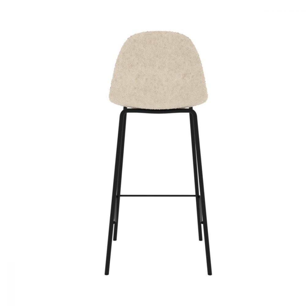 chaise de bar henrik en tissu beige 65 cm lot de 2