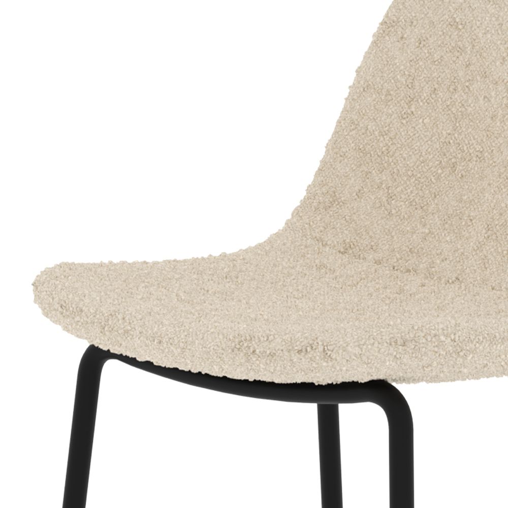 chaise de bar henrik en tissu beige 65 cm